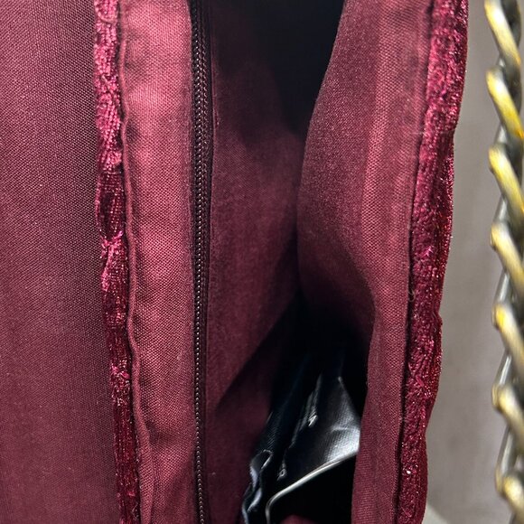 Bioworld Harry Potter Wand Spell Charms Purple Quilted Velvet Crossbody Bag - Picture 3 of 6